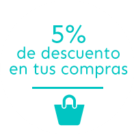 Tarjeta de fidelidad: 5% de descuento en tus compras